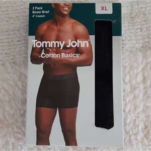 Tommy John Men's Boxer Briefs  4" inseam, black, XL, NWT